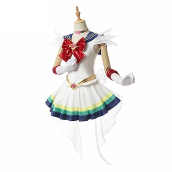 Unisex Anime Cos Sailor Moon Usagi Tsukino Cosplay Kostume Enotna Obleka Komplet