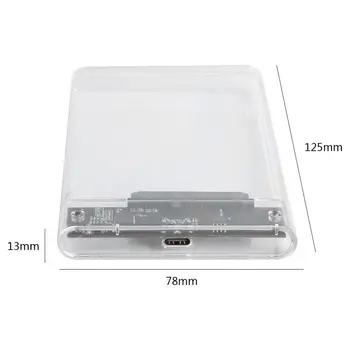 USB 3.1 Tip-C Mobilne Trdi Disk Polje 8TB Pregleden 2.5 inch SATA HDD SSD Zunanje Ohišje Ohišje za Prenosni RAČUNALNIK