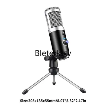 Usb Kondenzator Mikrofon, Računalnik, Mikrofon Za Youtube Podcast Snemanje Instrument, Ki Igrajo V Živo Glasovni Klepet Mikrofon