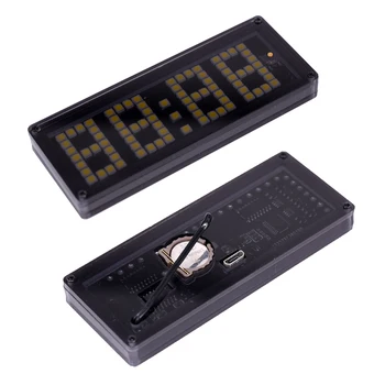 USB ura Dot matrix LED kombinacija ura Temperatura čas napetost Avto DIY merjenje Temperature