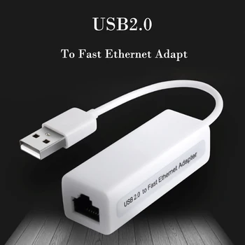 USB Zunanji Hitro Kartico USB2.0 Do Kabel Ethernet LAN 10/100Mbps Omrežnih Kartic Za Prenosnik lan adapter Za Mac OS Android