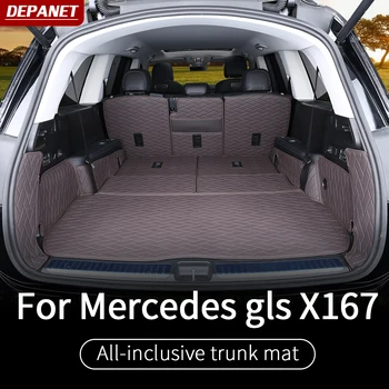 Usnje trunkmat Trunk trim trakovi Za Mercedes gls X167 trunk gls 2020 gle x167 450/amg 500e ccessories