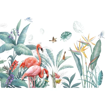 Ustvarjalne Flamingo Ptic Stenske Nalepke DIY Veliko Drevo, Listi Wall Art Decals Freske na Hiši Otroci, Spalnica, Dnevna Soba Dekoracijo