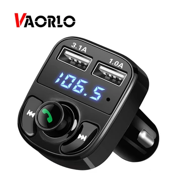 VAORLO Bluetooth Car Kit, Fm Oddajnik MP3 Predvajalnik Prostoročno Klicanje Hitro Polnjenje 3.0 Dvojno USB Podpora TF Glasba Za Avto