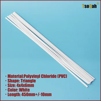 Varjenje PVC palice plastični odbijač orodja za popravilo karoserije vroč zrak pištolo stroj trikotnik 4x4x6mm bela