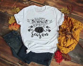 Vesel Bučna Spice Sezone Majica Halloween buče grafični smešno slogan ženske modna unisex grunge tumblr tee top majica-K009