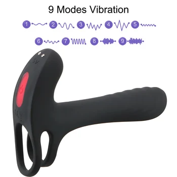 Vibrator Penis Erekcija Dolgotrajna Vagine, Klitoris Spodbujanje Bradavičke Massager Z Cockring Orgazem Seks Igrače Za Nekaj G-Spot