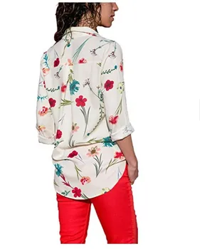 Vintage Cvjetnim Tiskanja Bluzo Majica Jeseni Dolg Rokav Šifon Bluzo Seksi River Ženske Majice Priložnostne Svoboden Srajca Plus Velikost 5XL