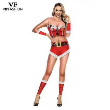 VIP MODI Nove Božični Kostum za Ženske Seksi Pasu Natisnjeni Cosplay Odraslih bodysuit More Cosplay Kostume, Dolg Rokav Obleka