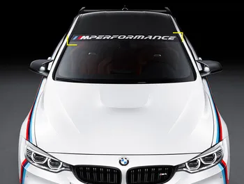 Visoka Kakovost Die Cut Avto Styling Nalepke za BMW M Performance Spredaj Zadaj Vetrobransko steklo windows nalepko grafični Jasno Ozadju