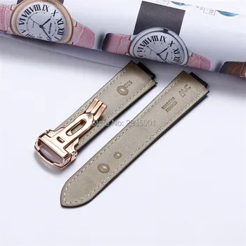 Visoka kakovost Pravega Usnja Watchband Multi Barvne napa usnje Traku&Uvajanje Sponke 18*11 mm 20*12 mm Za BALLON BLEU DE CARTIE