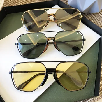 Visoko Qulity Prevelik Kvadratnih sončna Očala Moških Kovinski 2020 Modni odtenki Vožnje Očala Žensk Luksuzni Ženska sončna Očala Očala