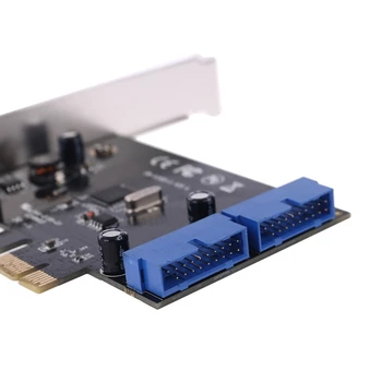 VL805 Čipov PCI Express Dual 20pin USB 3.0 Krmilnik za Kartice PCI-e Adapter