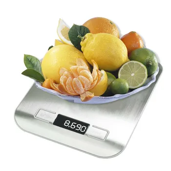 VOGVIGO 5 kg / 1g črno siva digitalno kuhinjsko tehtnico elektronski zaslon s tekočimi kristali bilance živilska teža