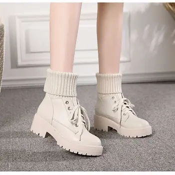 Vrhunska Prave Ovčje Usnje Ženske Snow Škornji Moda Nepremočljiva Zimski Škornji Naravnega Krzna Tople Volne Ženske Škornji