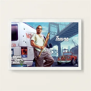 Vroče Igre Cover Grand Theft Auto 5 GTA Vroče Igra Video Art Platno Slikarstvo Plakat Steno Doma Dekor quadro cuadros