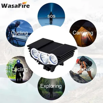 WasaFire Vroče X3 Izposoja Kolesarske Luči 6000 Lumnov 4 Način XML T6 LED Kolesarjenje Prednji Luči Baterije + Polnilec kolesarske opreme