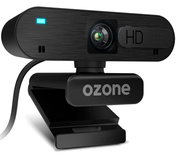 Webcam gaming PC OZONA LiveX50 zasnovan za igre na Srečo, spletno Kamero ločljivosti 1080p, 30 fps, 2 mikrofona, samodejno ostrenje, USB, Črna