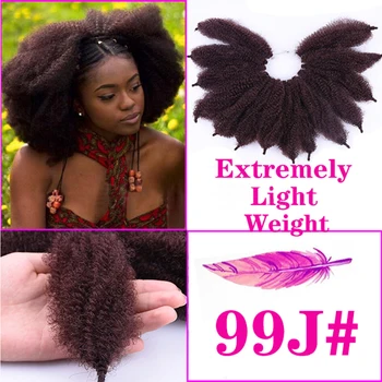 WEILAI kvačkanje pletenic za lase marlybob kodraste sintetičnih ombre lase razširitve afro kinky kodraste afriške DIY lasulje za ženske