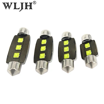 WLJH 2x AC12V-18V LED Avto Festoon 31mm 36 mm 39 mm 41mm LED C5W C10W 212-2 6418 Potrditev Branje registrske Tablice Svetilke Žarnice