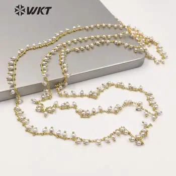 WT-RBC167 Moda zlato electroplated biserne kroglice verige ženske modna sončna očala verige bingljati čare kroglice verige pearl verige