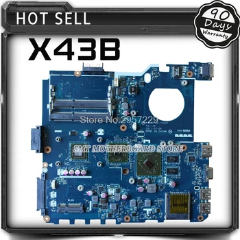 X43B Motherboard E450/E350 CPU Za Asus K43B K43BR K43BY X43U K43U prenosni računalnik z Matično ploščo X43B Mainboard X43B Motherboard test ok