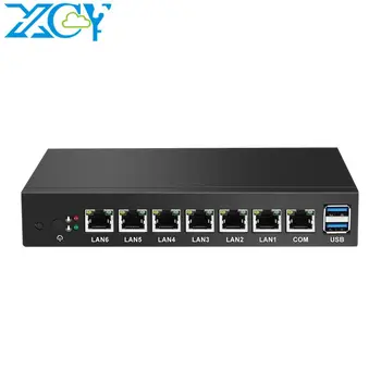 XCY Mini PC Dual Core, 6 Ethernet LAN Celeron 1037U pfSense Usmerjevalnik in požarni Zid Mini Namizni Računalnik Windows 7/10 HD Graphics, VGA