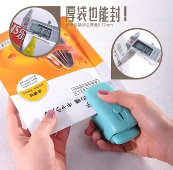 Xiaomi Prenosni zapiranje stroj, gospodinjski mini ročno pritisniti Grelec Fotke hrane vrečko prigrizek plastično vrečko Tesnjenje posnetek Unboxing nož