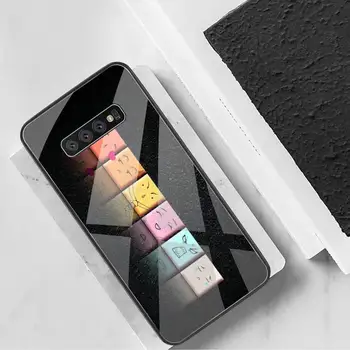 YJZFDYRM Črna Tehnologija Luksuzne Luksuzni Telefon Primeru Kaljeno Steklo Za Samsung S20 Plus S7 S8 S9 S10 Plus Opomba 8 9 10 Plus