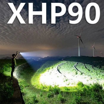Z40 Najpametnejše XHP90 Visoko zmogljiva akumulatorska LED Svetilka lanterna Taktično Svetlobe 18650, ali 26650 Kampiranje, Lov Lučka