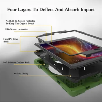 Za Apple iPad Zrak 1 Primeru Pajek Vojaške Težka Shockproof Neprepusten za Stojalo Pokrov Lupini za IPad Zraka Tablet Fundas Primeru