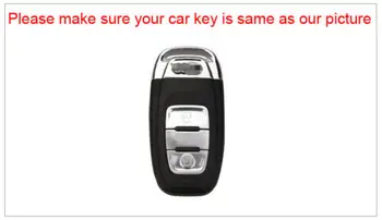 Za Audi A4L Pametni Ključ brez ključa za Daljinsko Vnos Fob Primeru Pokrov s Tipko Verige Roza