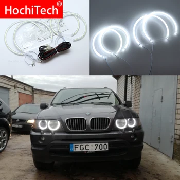 Za BMW E53 X5 2000 2001 2002 2003 Premium Super Svetle Bele 3528 SMD LED Angel Eye Komplet Dnevnih Luči DRL