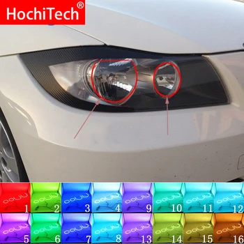 Za BMW Serije 3 E90 2005 - 2008 Pribor Zadnji Smerniki Multi-barvni RGB LED Angel Eyes Halo Obroč Oči DRL RF Daljinski upravljalnik