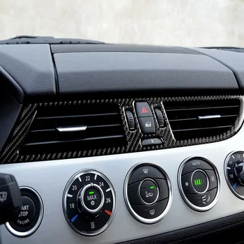 Za BMW Z4 E89 2009-series Ogljikovih Vlaken Avto Centralna klimatska Naprava Vtičnico Okvir Nalepke Trim zajema vrsto dodatki