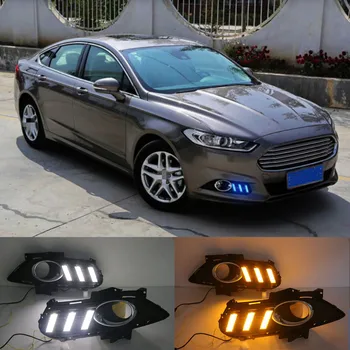 Za Ford Mondeo Fusion 2013 2016 Rumena Obračanja Signal Rele Nepremočljiva Avto DRL Lučka LED Dnevnih Luči