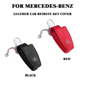 Za Mercedes-Benz B,C,E,S ,GLK300, CLA CLS ML GLA GLE Novo Usnje Avto Daljinski Ključ Primeru Zajema Imetnik obeskom za ključe obesek za ključe Moški Ženske