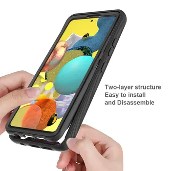 Za Samsung A51 5G Primeru Pregleden Shockproof Primeru Telefon Za Samsung Galaxy A51 5G SM-A516B A516B A516 Varstvo Zadnji Pokrovček