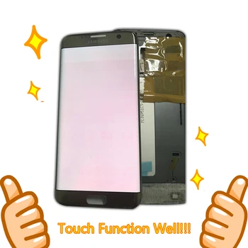 Za Samsung Galaxy S7 rob G935F G935fd Burn-v Senci zaslon lcd z, zaslon na dotik, Računalnike 5.5