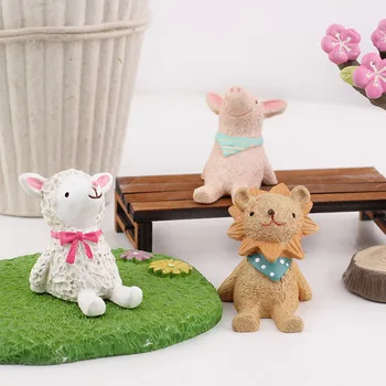 Zakka Žaba Panda Slon Mačka, Psa, Prašiča Miniaturne Figurice cartoon živali slika DIY Pribor Desk Doma Dekoracijo modela anime
