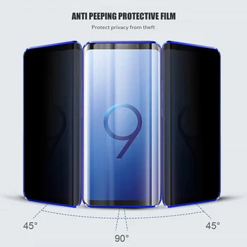 Zasebnost Kovinskih Magnetnih Kaljeno Steklo Primeru Telefon Za Samsung Galaxy S20 S9 S10 Plus Opomba 10 8 9 Magnet Anti-spy Zaščitni Pokrov