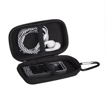 Zaščitna Shranjevanje Primera Vrečko za MP3 Predvajalnike Slušalke Slušalke Držalo s Kovinsko Carabiner Posnetek Zadrgo Trdi kovček