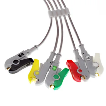 Združljiv z Mindray,Siemens Bolnikov EKG/EKG Monitor AA Plug EKG 5 vodi trunk kabel leadwire za elektroda pad