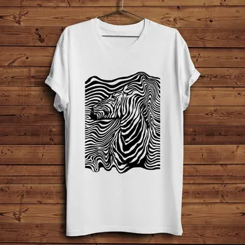 Zebra Stripes smešno majica s kratkimi rokavi moški 2019 poletje nova bela casual men kul geek tshirt