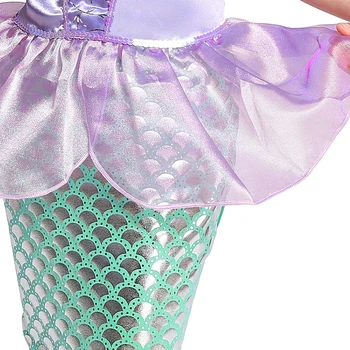 Zgodba Je deklica Modni Princesa Obleko za Deklice, Sirene Design Otroci Poletje Princess Ariel Kostum Otrok Halooween Obleko