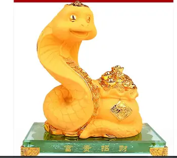 Zlato Kitajski zodiak Zmaj kača veliki zlati nebesno Živali prinaša obrtno stanovanjska oprema izvrstno darilo kiparstvo začetni dekoracijo