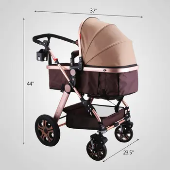Zložljiv Voziček Baby Dojenček Voziček varnost Anti-shock Prevoz Joolz Pram Velike zmogljivosti v košarico