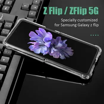 Zračna blazina Telefon Primeru za Samsung Ž Flip 5G Anti Padec Silikonski Jasno Capas Mehko TPU Telefon Casos Zajema Macarons Cupcake