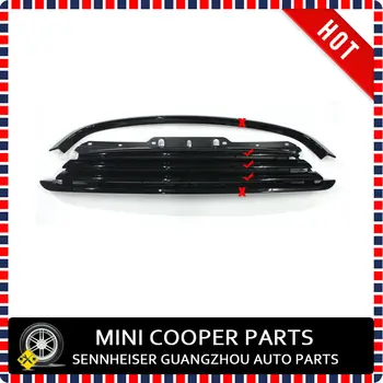 Čisto Nov ABS Plastike Mini Ray Slog Črne Barve Cooper Model Sprednja Maska Okraskov Za mini cooper R55 R56 R57 R58 R59 (3Pcs/set)