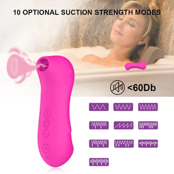 Človek Nuo Klitoris Stimulator Sesanju G Spot Spola Igrače, za Ženske z 10 Močan Načini Vibrator za ponovno Polnjenje Odraslih Porno Sex Igrače